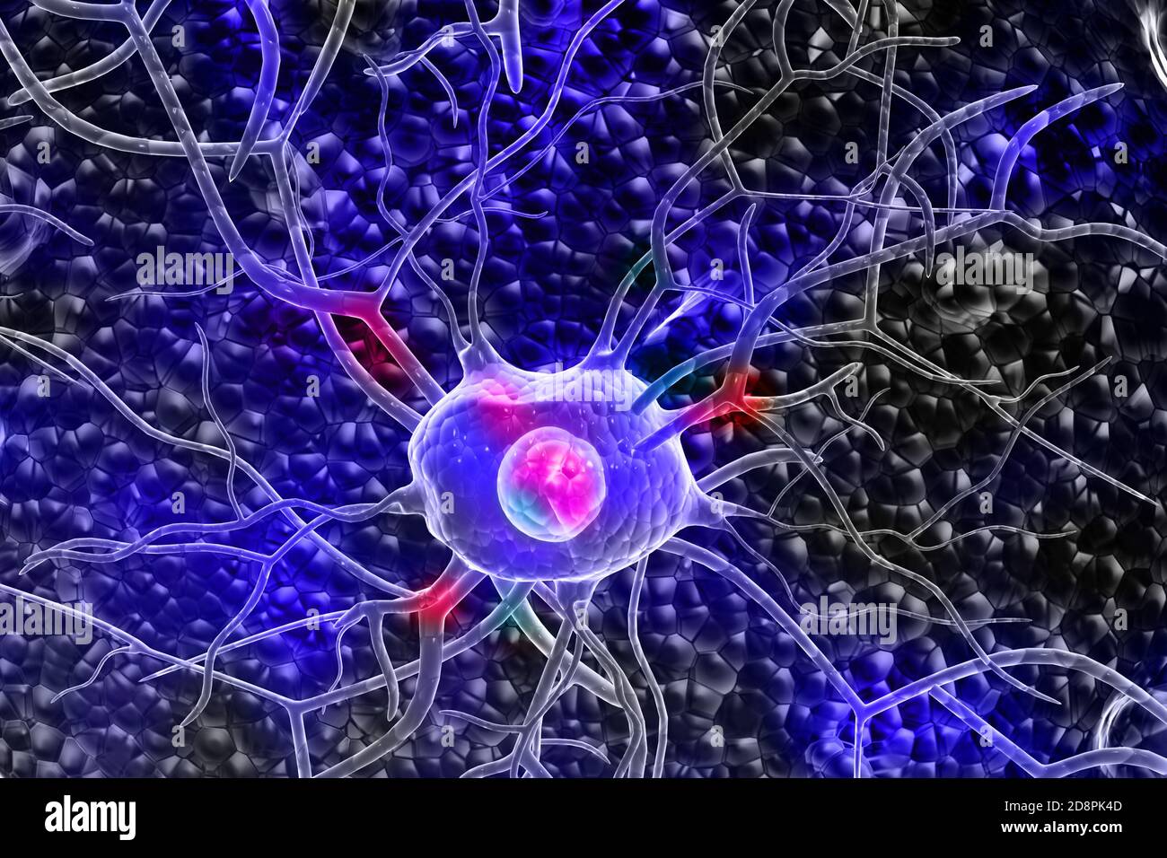 3d-Nervenzellen Stockfoto