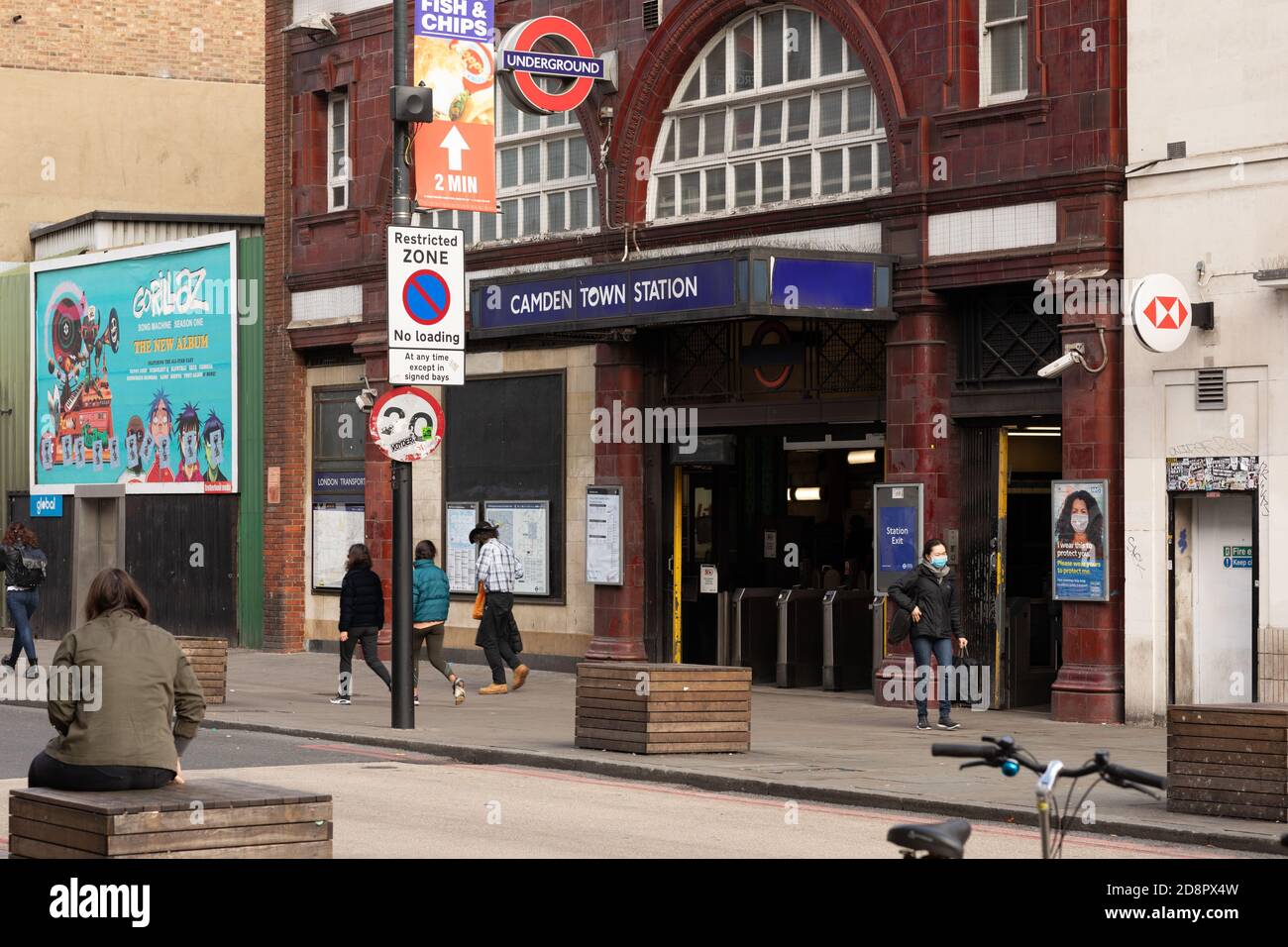 London Camden und entlang des Kanals Stockfoto