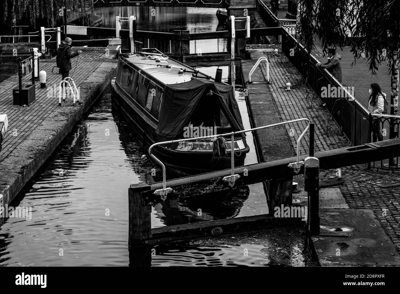 London Camden und entlang des Kanals Stockfoto