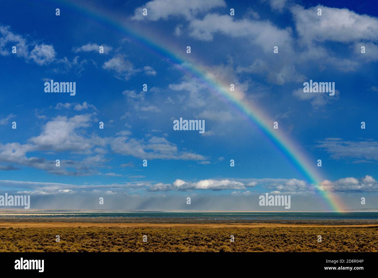 Rainbow, Mono Lake, Mono Basin National Forest Scenic Area, Eastern Sierra, Inyo National Forest, Kalifornien Stockfoto