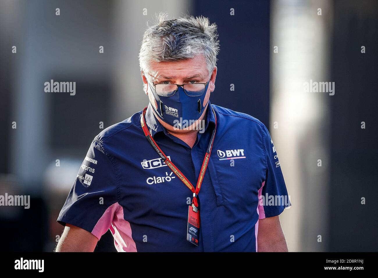 Imola, Italien. Oktober 2020. 31.10.2020, Autodromo Enzo e Dino Ferrari, Imola, Formula 1 Emirates Gran Premio Dell'emilia Romagna 2020, im Bild Teamchef Otmar Szafnauer (BWT Racing Point F1 Team) - weltweite Nutzung Quelle: dpa/Alamy Live News Stockfoto