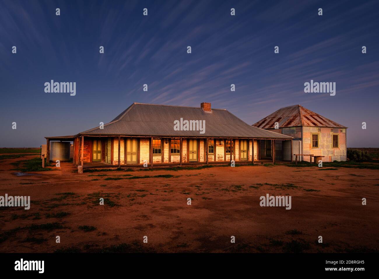 Historisches One Tree Hotel im Outback von New South Wales. Stockfoto