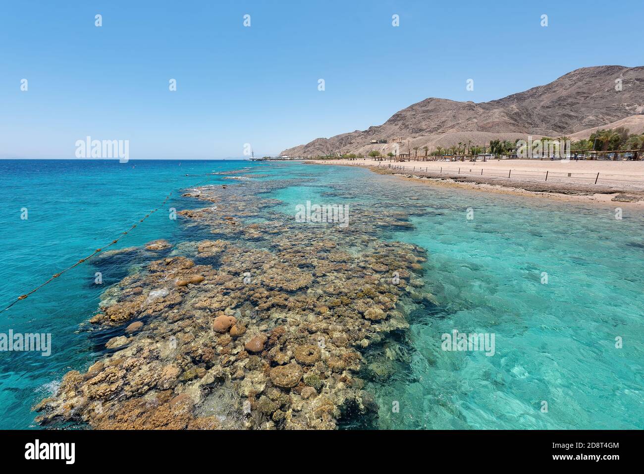 In der Nähe der ägyptischen Grenze gelegen, ist die Erhaltung der Korallenriffe der Hauptgrund für die Schaffung dieses Nationalparks. Stockfoto