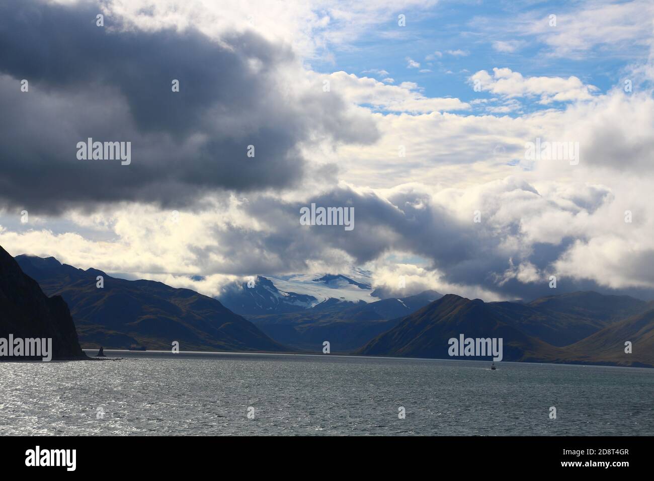Alaska, Makushin Vulkan auf Unalaska Island, Aleuten Inseln, USA Stockfoto