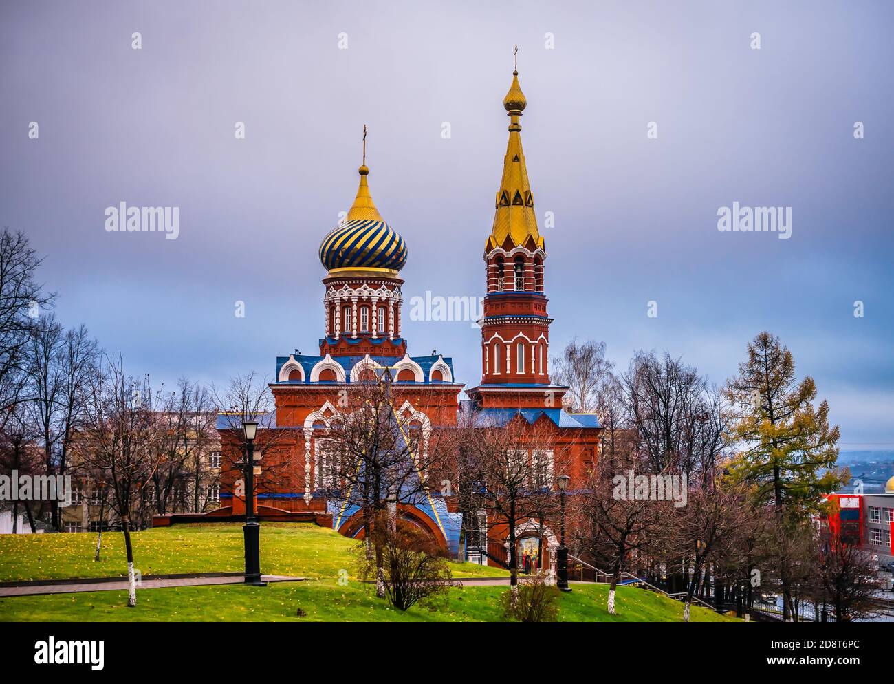 Die orthodoxe Kirche der Kasaner Ikone der Gottesmutter. Die Republik Udmurtien, Izhevsk. Stockfoto