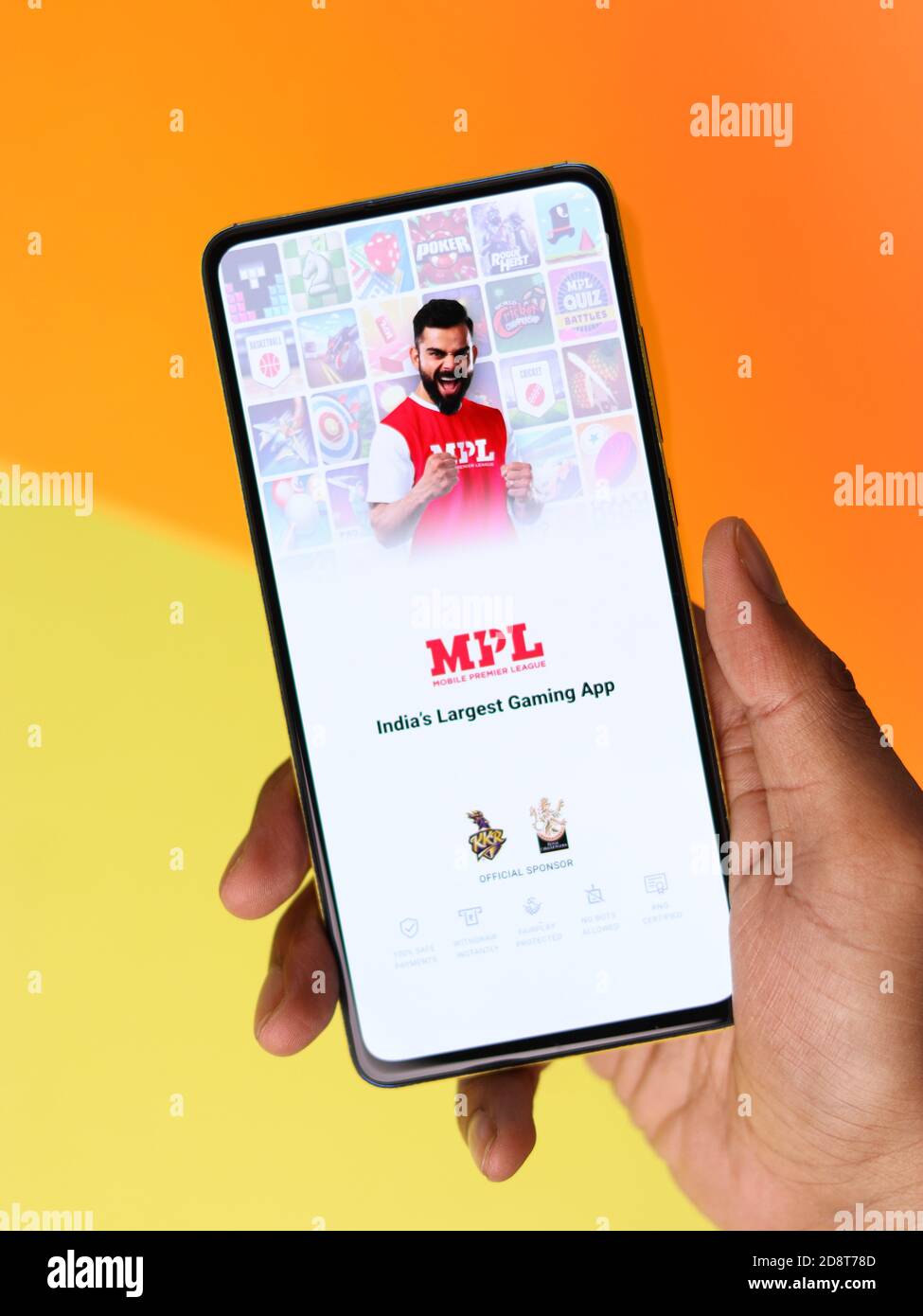 Assam, indien - 29. Oktober 2020 : MPL App-Logo auf Handy-Bildschirm Stock Bild. Stockfoto