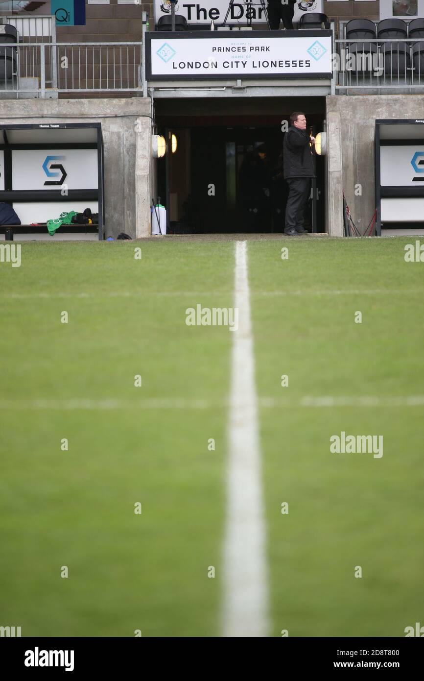 Dartford, Großbritannien. Januar 2020. Princes Park während des FA Women's Super League 2-Matches zwischen London City und Leicester City im Princes Park in Dartford. FEDERICO GUERRA MARANESI/SPP Quelle: SPP Sport Press Foto. /Alamy Live Nachrichten Stockfoto