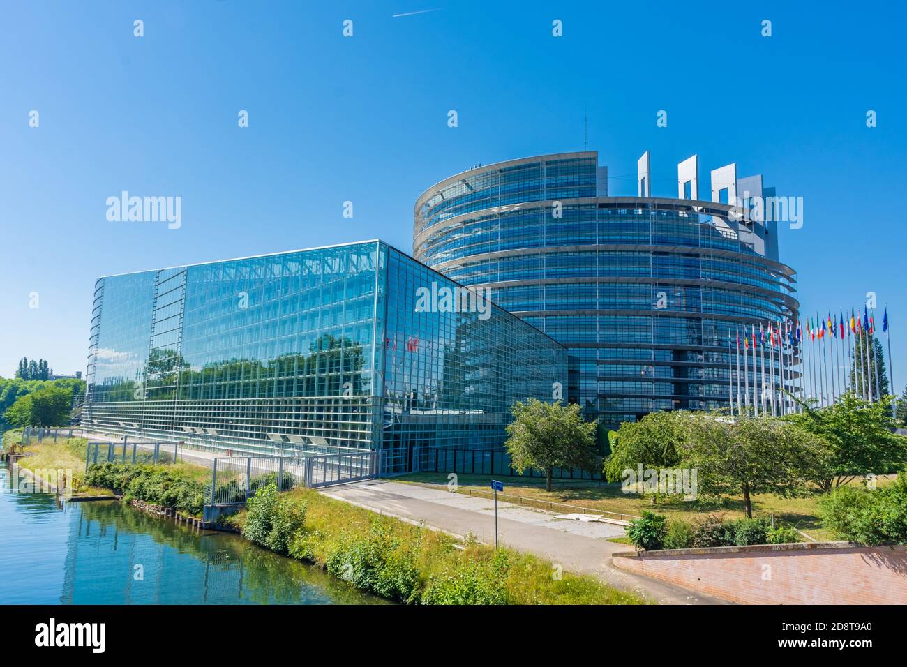 STRASSBURG, FRANKREICH, 18. JULI 2020: Das Europäische Parlament Stockfoto