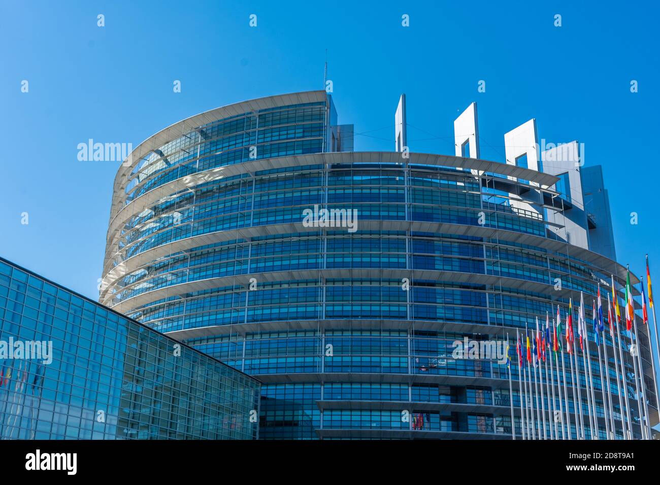 STRASSBURG, FRANKREICH, 18. JULI 2020: Das Europäische Parlament Stockfoto