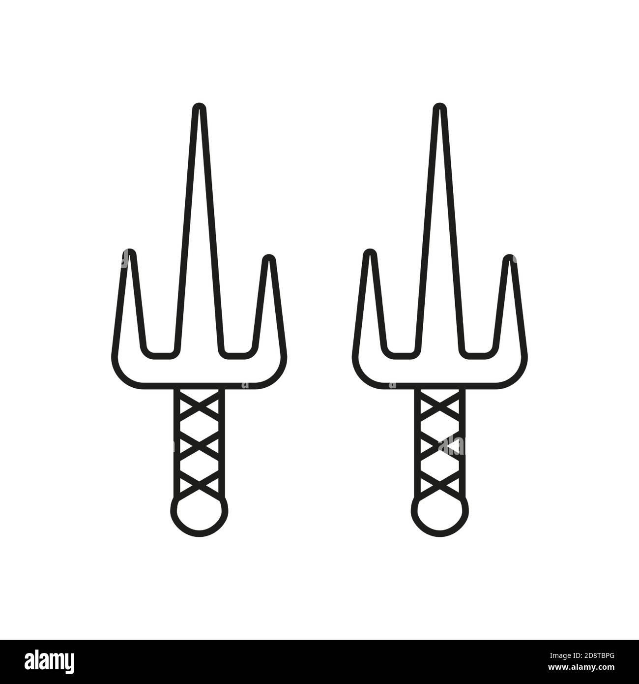 sai Icon Element von Weapon Icon für mobile Konzept und Web-Apps. Thin Line sai Icon kann für Web und Mobile verwendet werden. Premium-Symbol auf weißem Hintergrund Stock Vektor