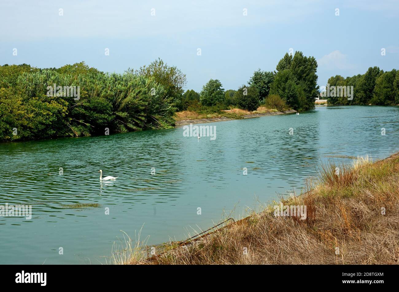 Volta Mantovana (Mn), Italien, der Fluss Mincio Stockfoto