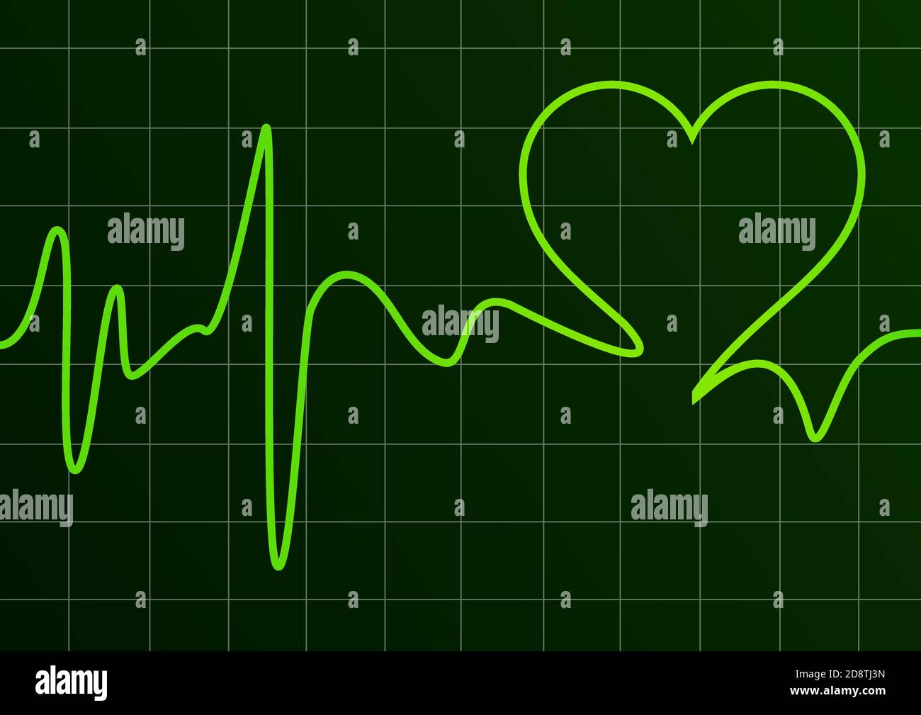 Vektorherz und ekg-Hintergrund Stock Vektor