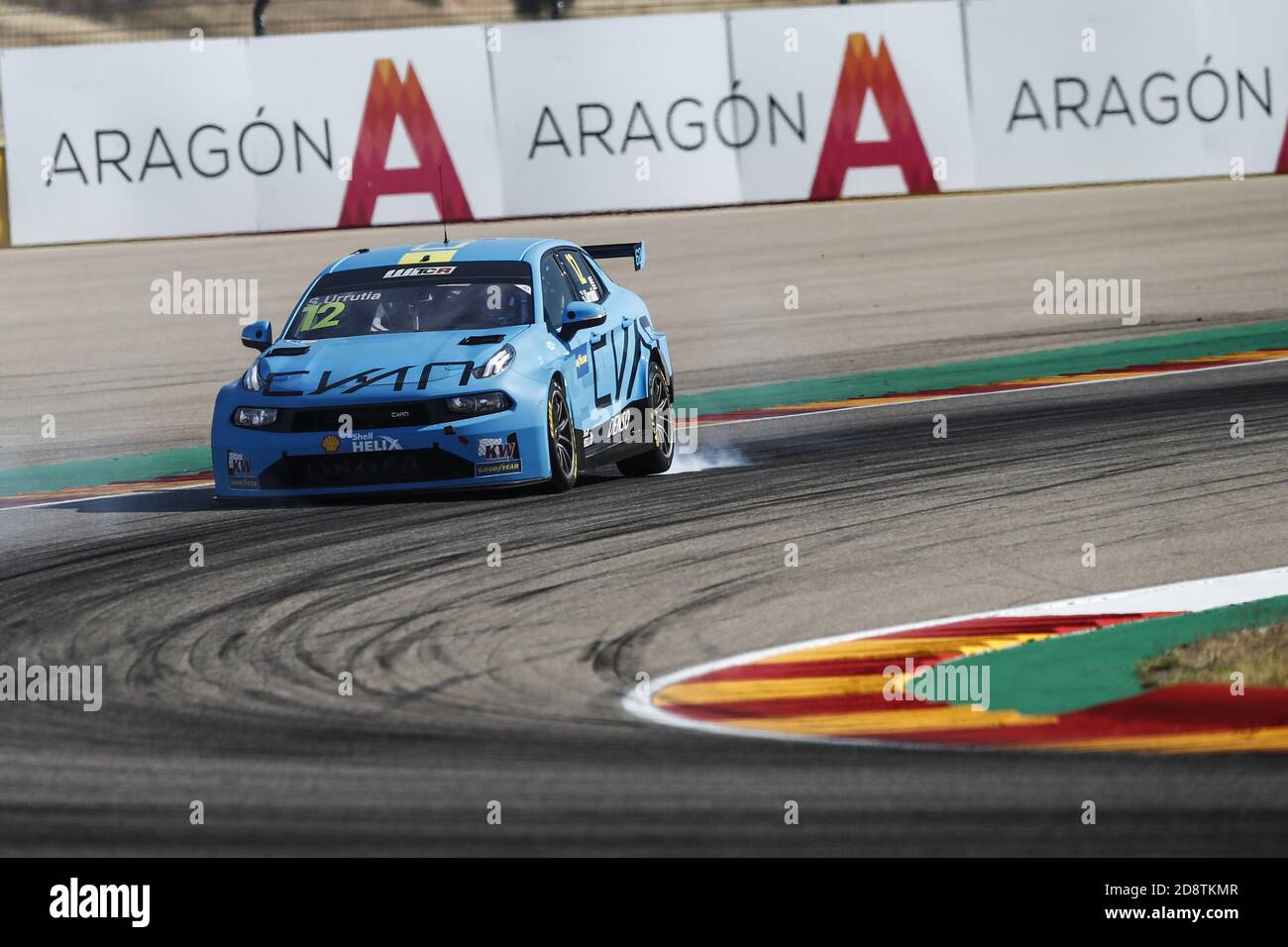 Aragon, Spanien. November 2020. 12 Urruita Santiago (usa), Cyan Performance Lynk and Co, Lynk and Co 03 TCR, Aktion während des FIA WTCR Race 2020 in Spanien, 5. Runde des FIA World Touring Car Cup 2020, auf der Ciudad del Motor de Arag.n, vom 30. Oktober bis 1. November 2020 in Alca.iz, Aragon, Spanien - Photo Xavi Bonilla / DPPI Credit: LM/DPPI/Xavi Bonilla/Alamy Live News Stockfoto