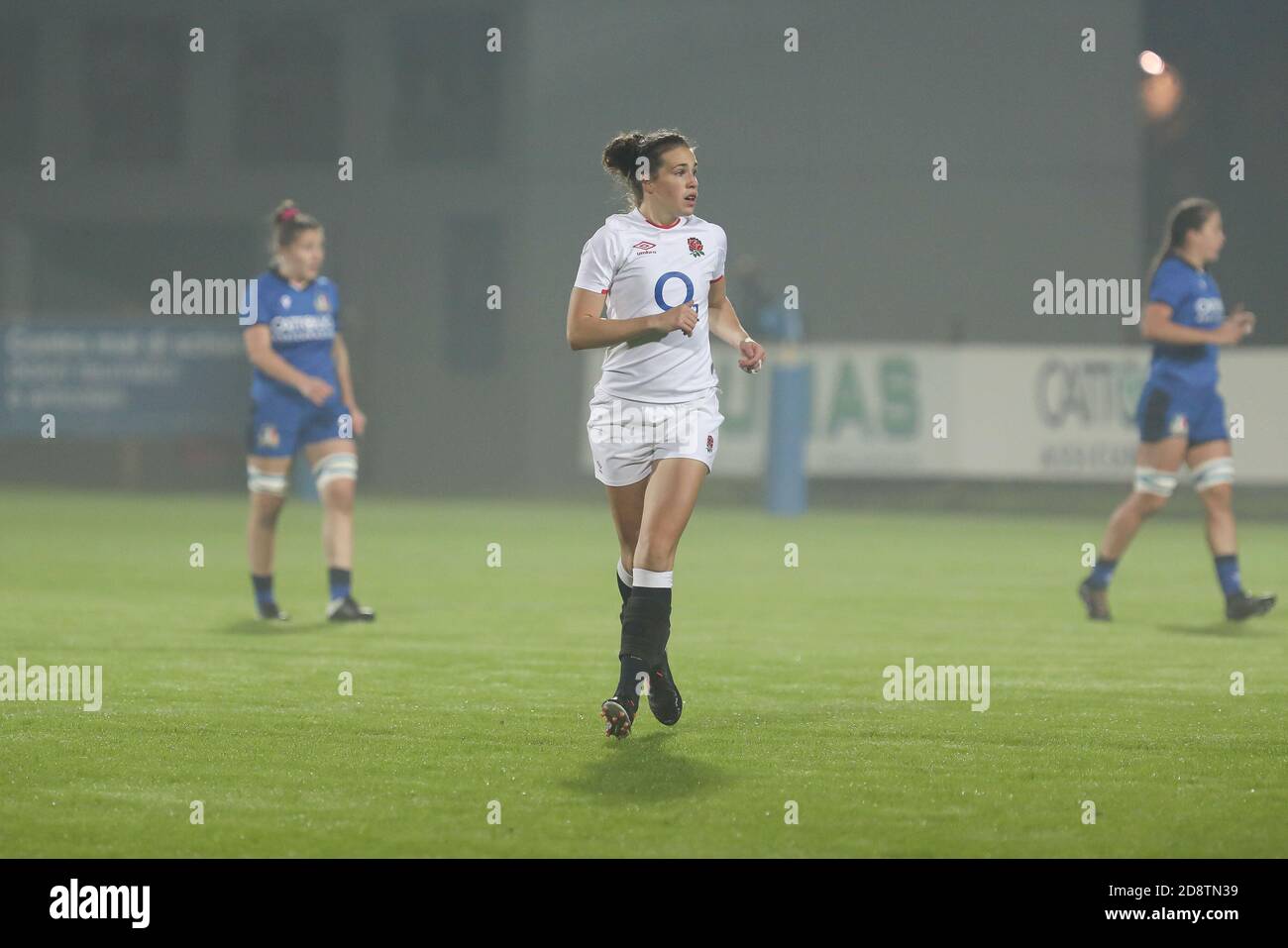 Sergio Lanfranchi Stadion, parma, Italien, 01 Nov 2020, England Kapitän Emily Scarratt erzielt den ersten Versuch für sein Team während der Frauen &#39;s Guinness Six Nations 2020 - Italien gegen England, Rugby Six Nations Spiel - Credit: LM/Massimiliano Carnabuci/Alamy Live News Stockfoto