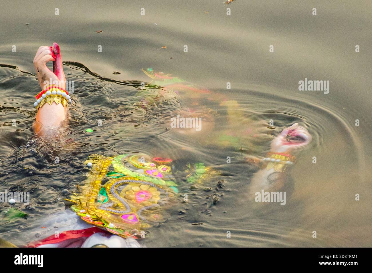 durga Idol Immersion in kalkutta Stockfoto