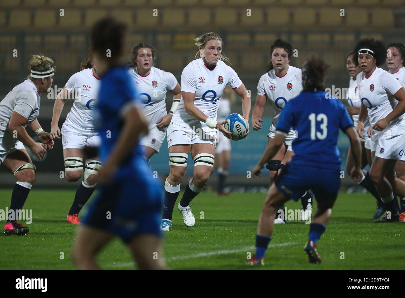 Parma, Italien. 1. Nov, 2020. parma, Italien, Sergio Lanfranchi Stadion, 01 Nov 2020, Alex Matthews (England) trägt den Ball während der Frauen 2020 - Italien gegen England - Rugby Six Nations Spiel - Credit: LM/Massimiliano Carnabuci Credit: Massimiliano Carnabuci/LPS/ZUMA Wire/Alamy Live News Stockfoto