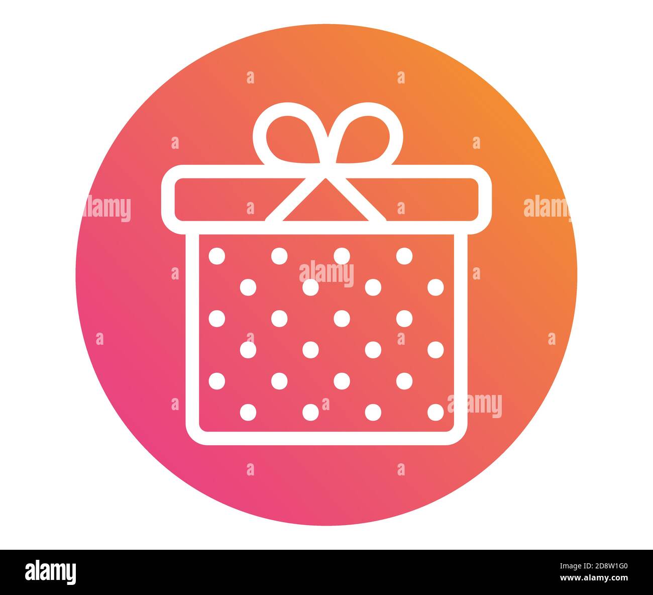 Der isolierte Vektor orange und rosa bunte Farbverlauf Urlaub Geschenk Symbol Stock Vektor