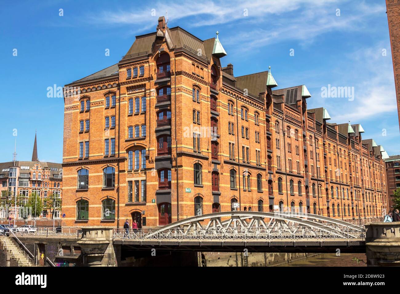 Hamburg, 11. Mai 2019: UNESCO Weltkulturerbe Speicherstadt in Hamburg - Deutschland Stockfoto