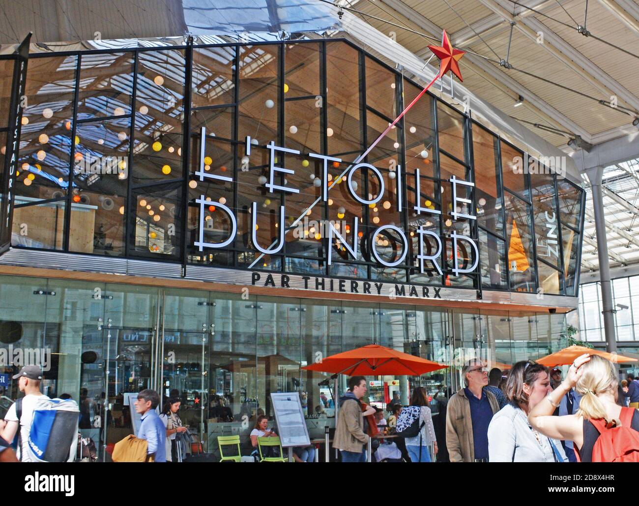 L'Etoile du Nord Cafe Restaurant, Bahnhof Nord, Paris, Ile-de-France, Frankreich Stockfoto