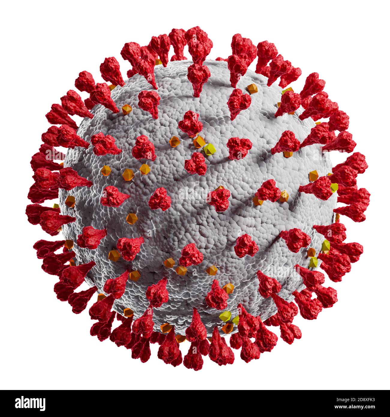 Coronavirus - Covid19, Virenkonzept. 3D-Rendering von Coronavirus. 3D-Illustration Stockfoto