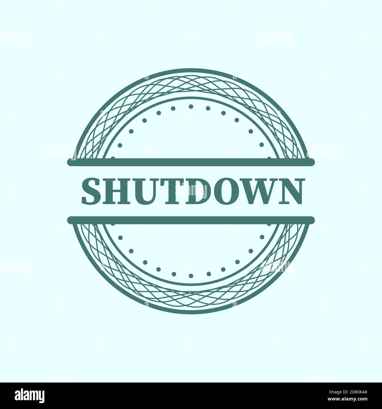 Grüner Abschaltstempel. Premium-Vektor Stock Vektor