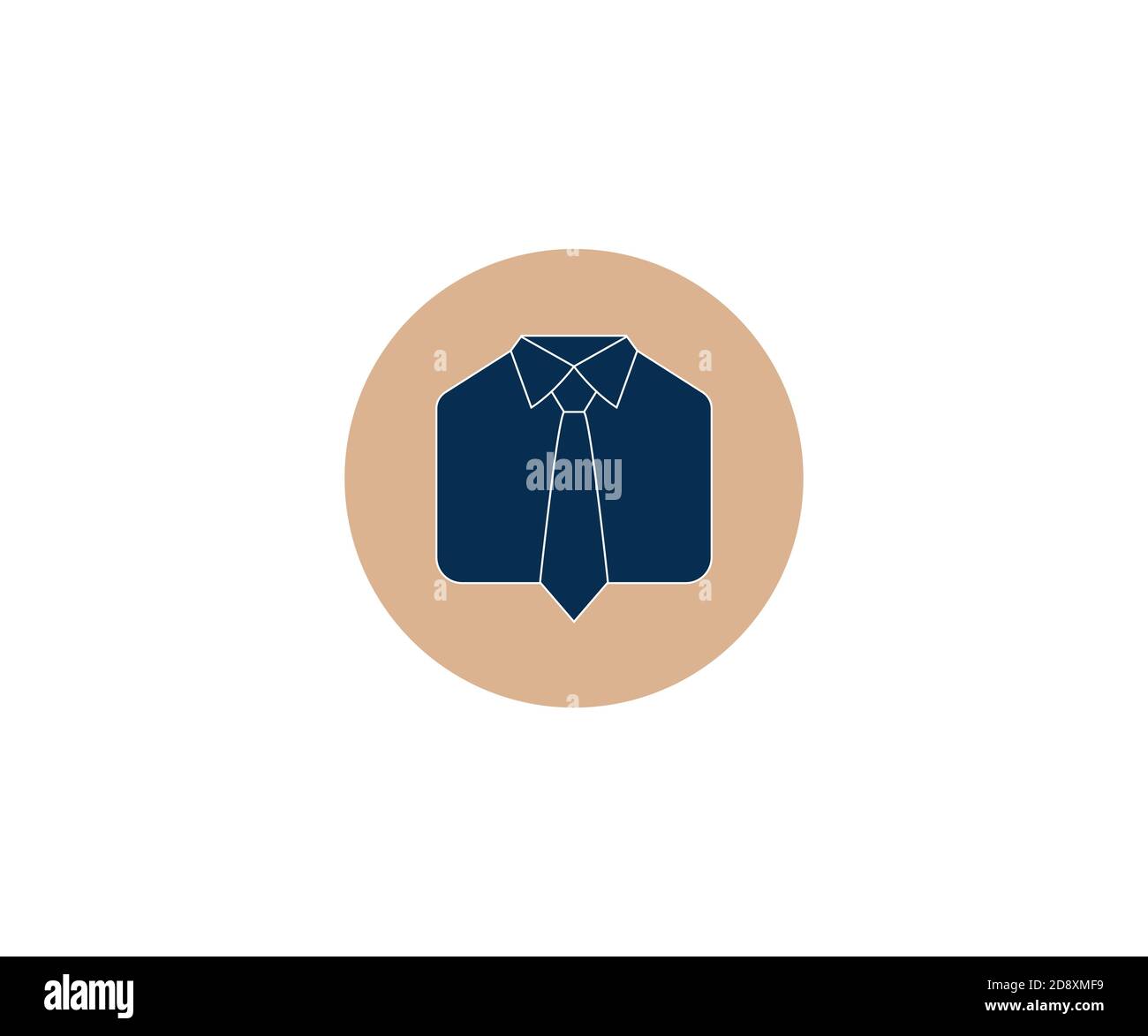 Symbol für Krawatte, Hemd, Kleiderordnung. Vektorgrafik. Stock Vektor