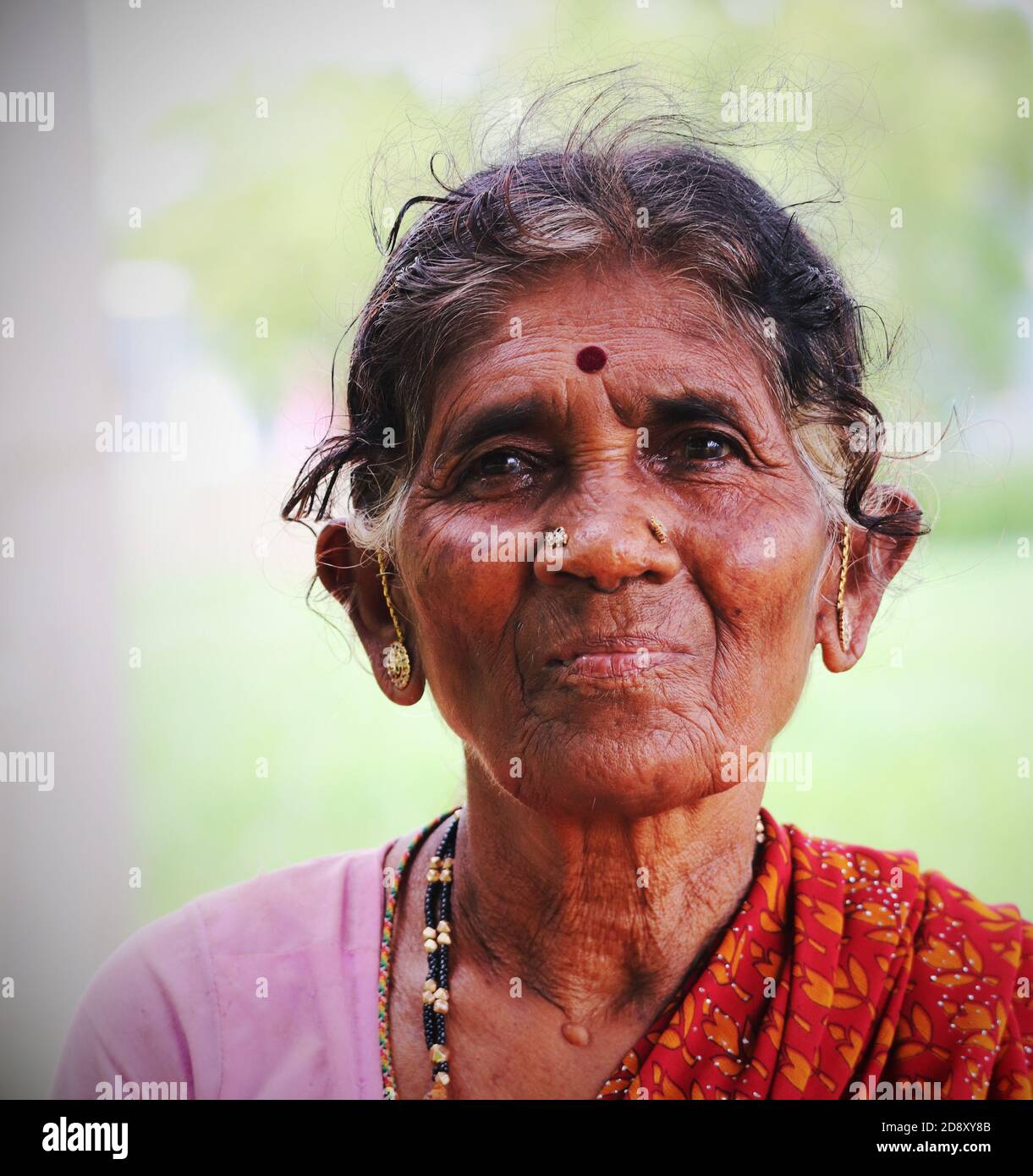 Indische Country Oma Stockfoto