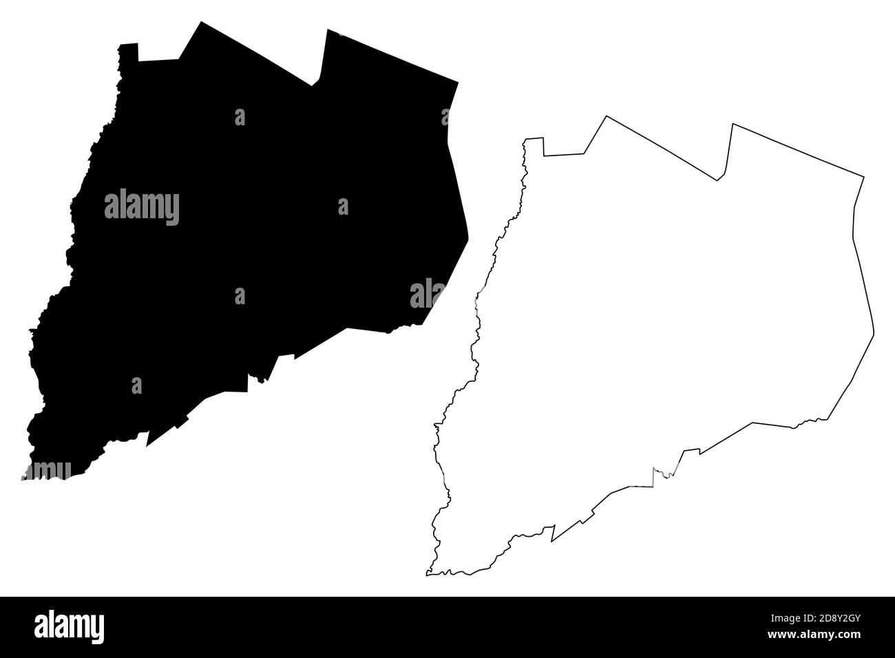 Otsego County, New York State (U.S. County, United States of America, USA, U.S., US) Kartenvektordarstellung, Skizze Otsego Karte Stock Vektor