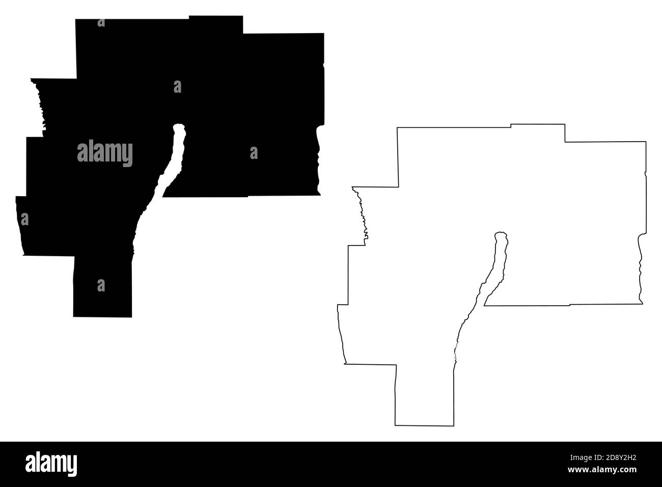 Ontario County, New York State (U.S. County, United States of America, USA, U.S., US) Kartenvektordarstellung, Scribble Skizze Ontario Karte Stock Vektor