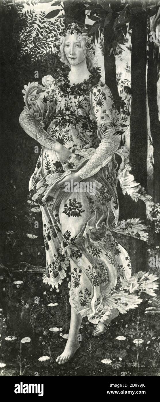 Flora, Göttin der Blumen, Detail des Gemäldes La Primavera des