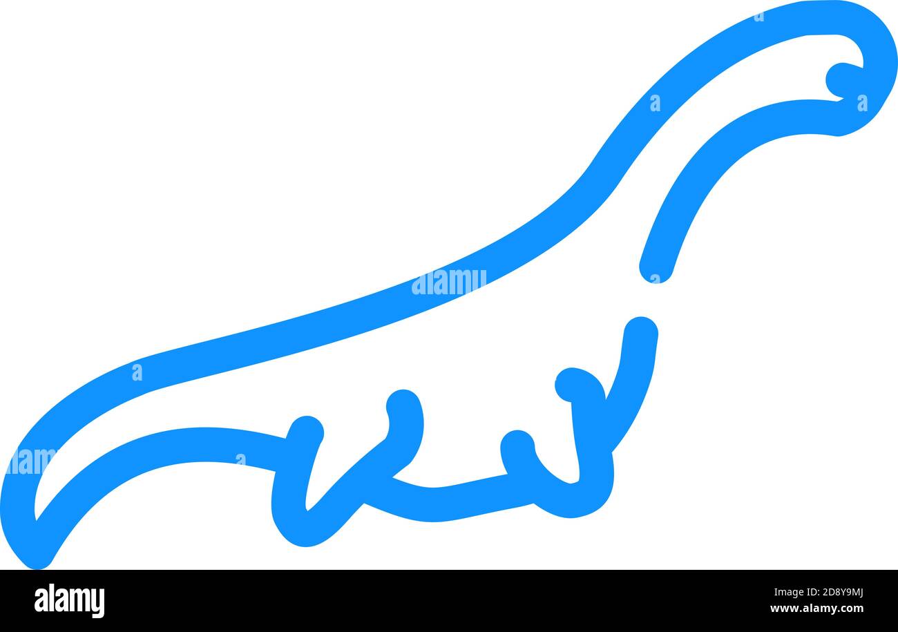Pliosauroids Dinosaurier Farbe Symbol Vektor Illustration Zeichen Stock Vektor