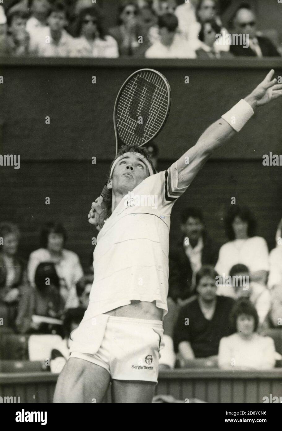Austrialische Tennisspielerin Pat Cash, 80er Jahre Stockfoto