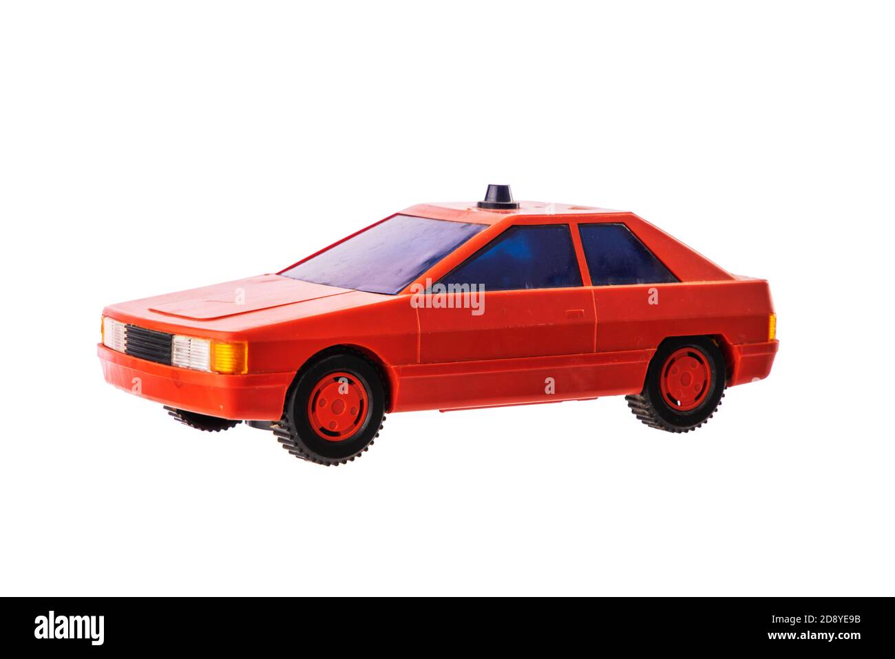 Vintage Sport Spielzeug Auto isoliert auf weißem Hintergrund Stockfoto