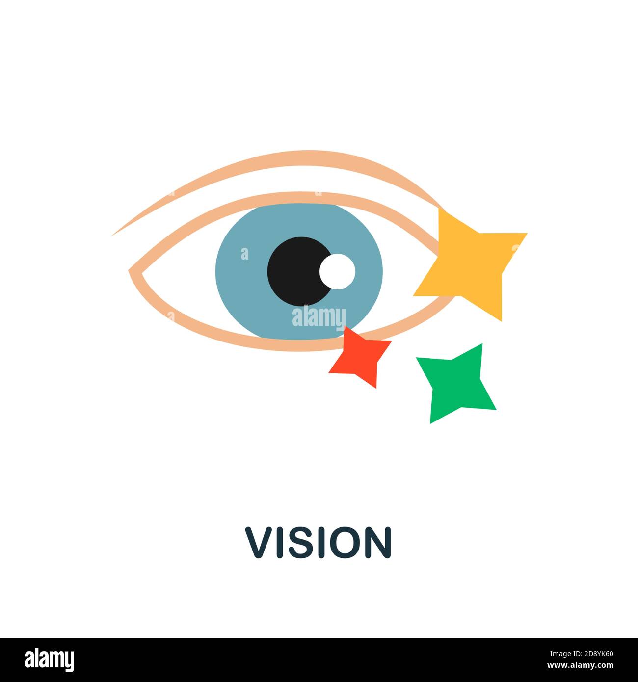 Vision-Symbol. Einfaches Element aus der Kollektion Creativity. Creative Vision Icon für Webdesign, Vorlagen, Infografiken und vieles mehr Stock Vektor