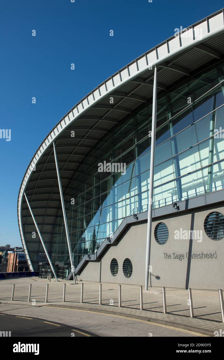 Sage Gateshead, Konzertsaal und Zentrum für musikalische Bildung in Gateshead, Nordostengland. Stockfoto