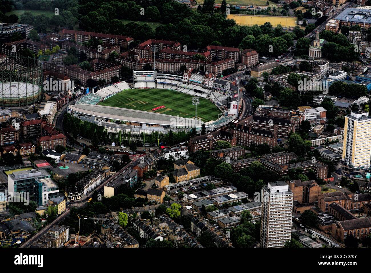 Luftaufnahme des Lords Cricket Ground in London Stockfoto