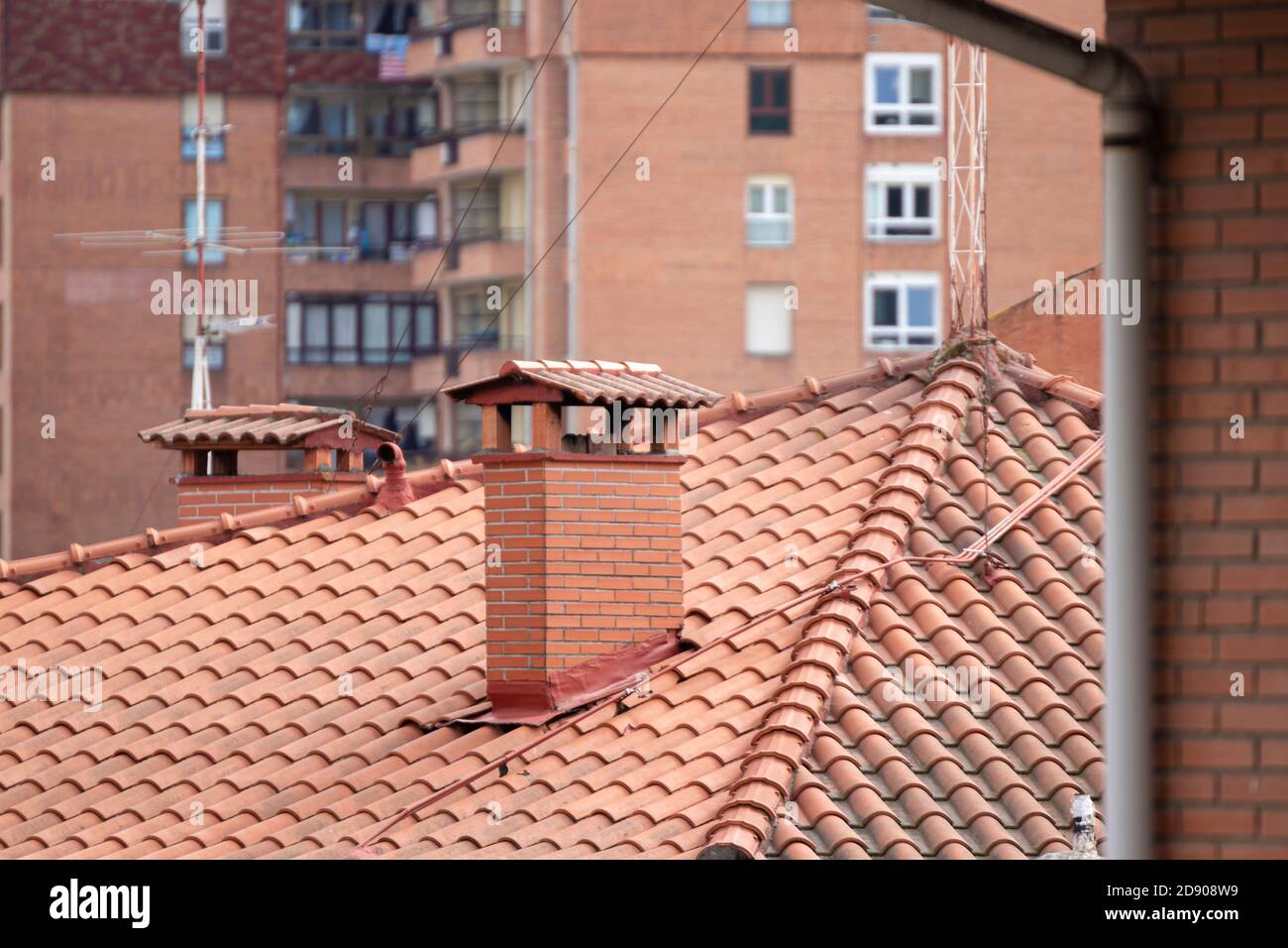Dächer in einer Stadt in spanien Stockfoto