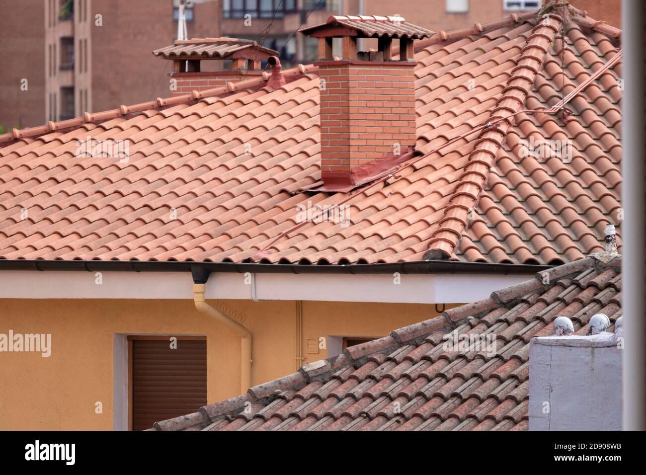 Dächer in einer Stadt in spanien Stockfoto