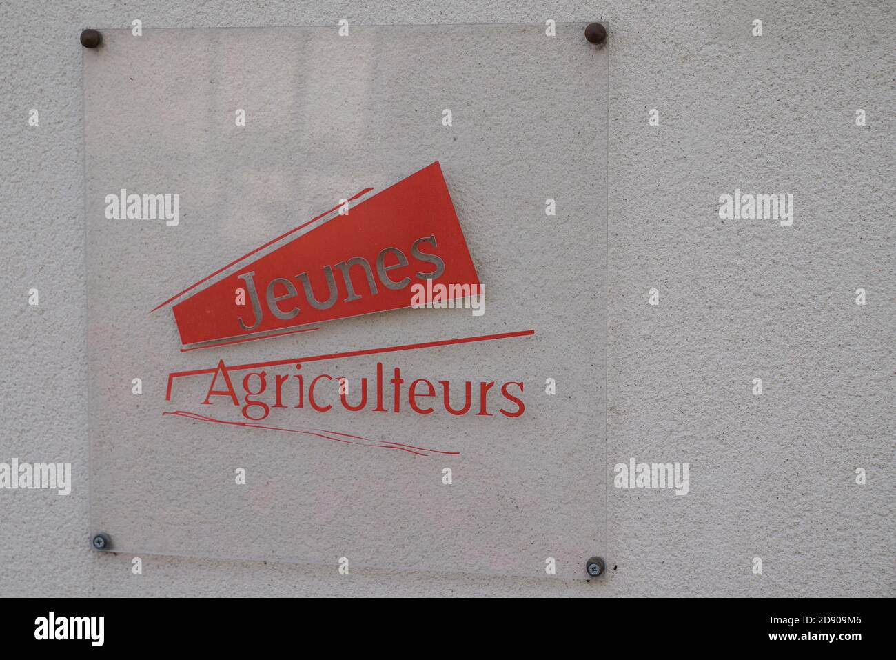 Bordeaux , Aquitanien / Frankreich - 10 30 2020 : Jeunes Agriculteurs signieren Text und LogoJunglandwirte ja Berufsgenossenschaft, deren Mitglieder Bauernhof Stockfoto