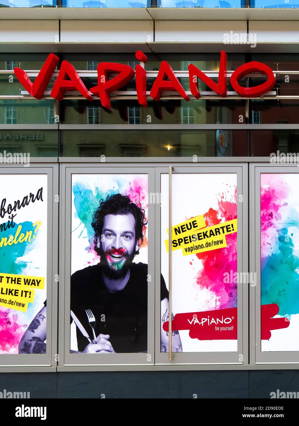 Vapiano ist ein Unternehmen der Systemgastronomie. Insolvent aufgrund einer Corona-Pandemie Stockfoto