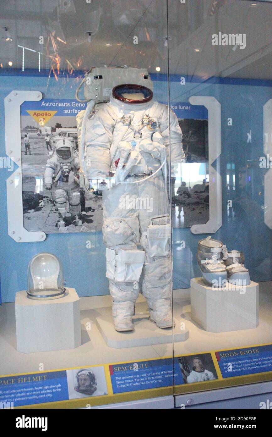 Apollo Lunar Rover Ausstellung im Kennedy Space Center, Florida, USA Stockfoto