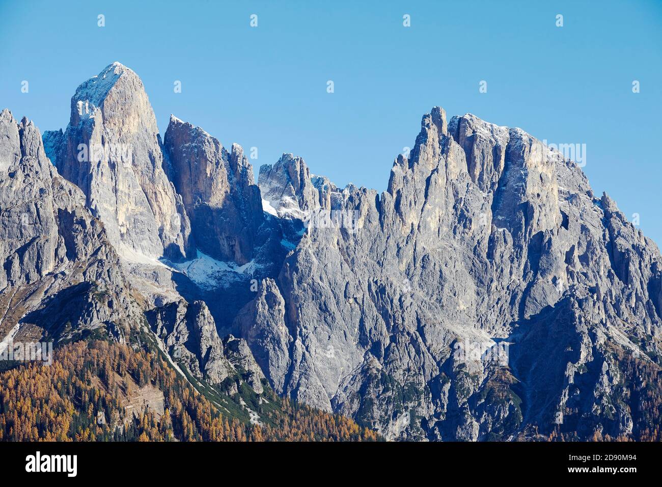 Gipfel der dolomiten von trentino Alto adige von der aus gesehen passo rolle Stockfoto