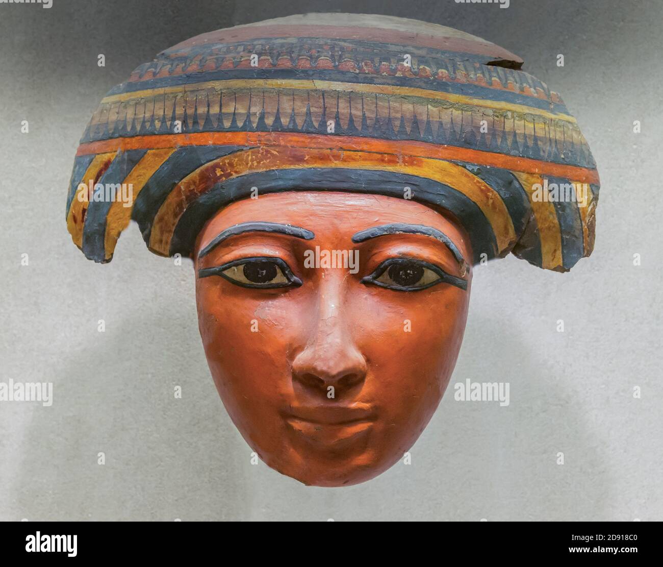 Maske der Sarg von Pekherkhonsu, Kushite Dynastie 25, El - Khokha Grab, Oberägypten, Theben, Metropolitan Museum der Kunst, Manhattan, New York City, USA, Stockfoto