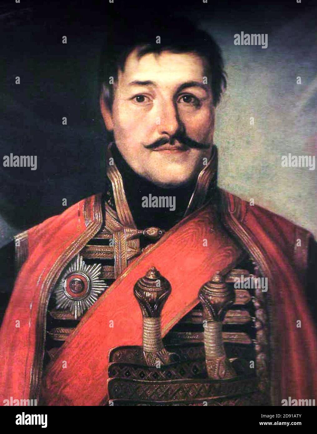 Karađorđe Petrović, von Vladimir Borovikovsky, 1816 (Ernte). Stockfoto