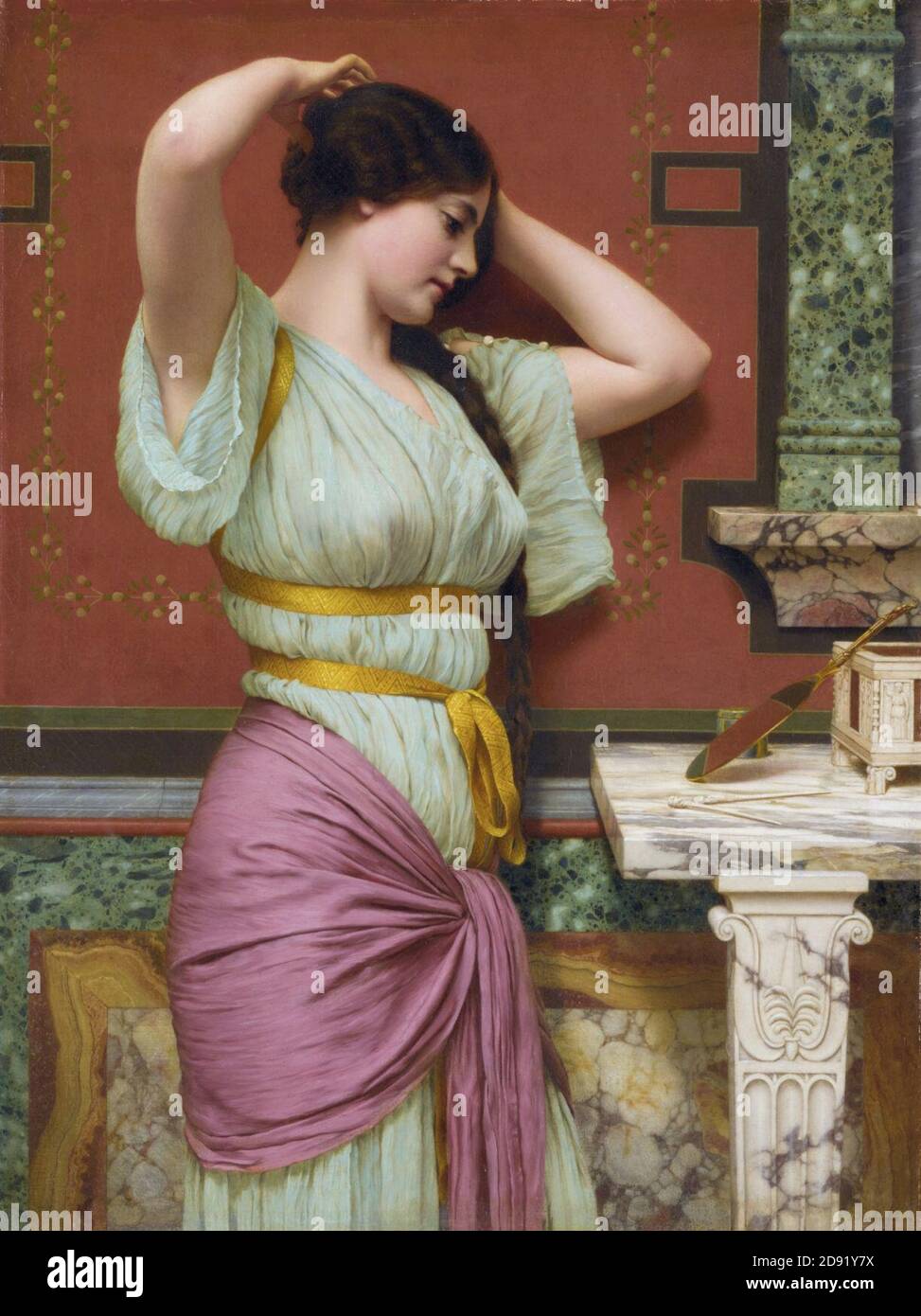 Julia, von John William Godward. Stockfoto