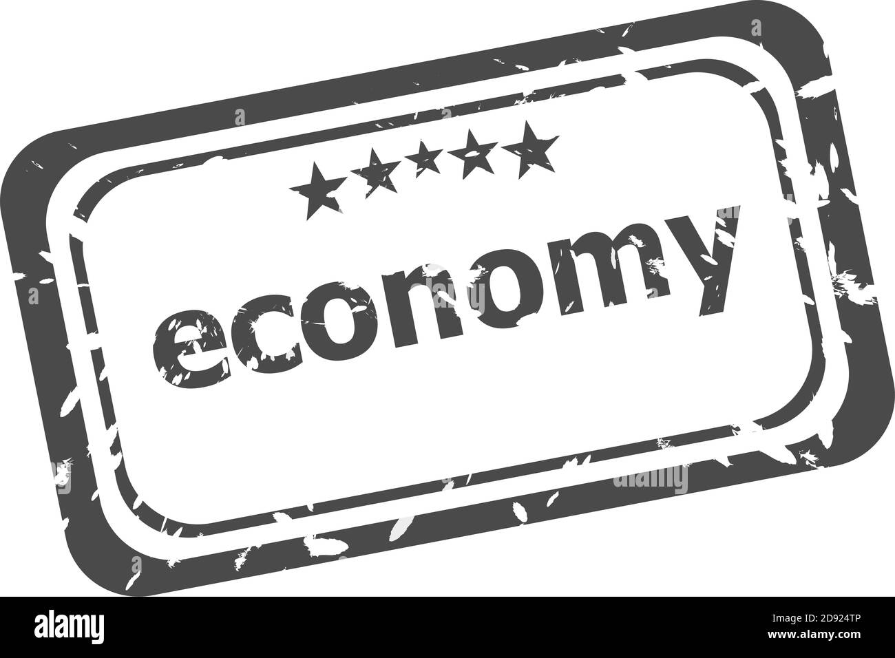 Wirtschaft grunge Stempelabdruck auf weißem Hintergrund Stockfoto