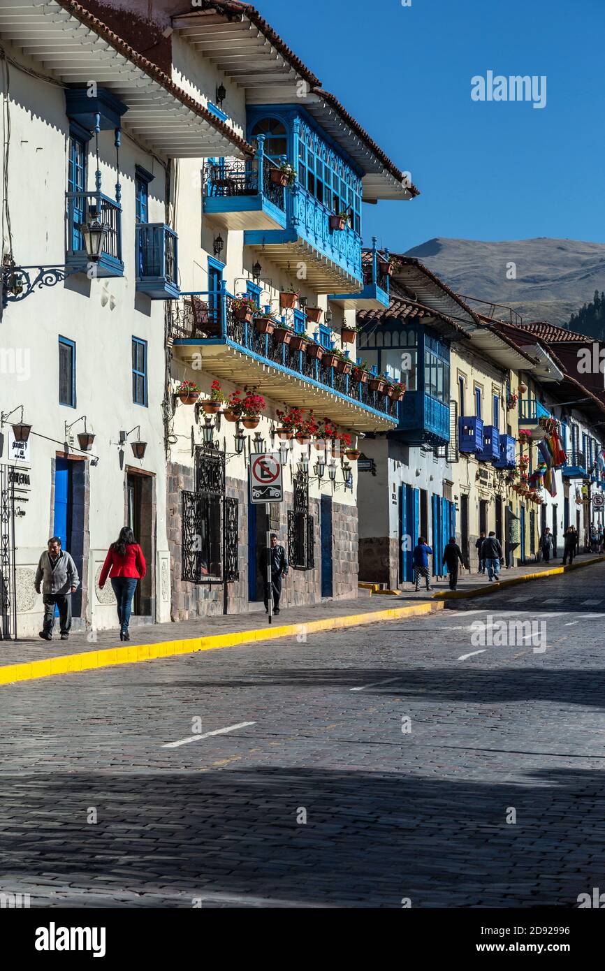 Heladeros Street, Cusco, Peru Stockfoto