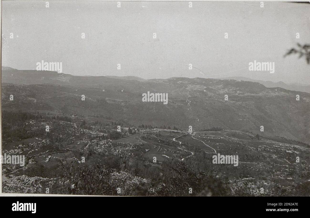 Kampfgelände am Bainsizza Plateau 23.9.17. Stockfoto