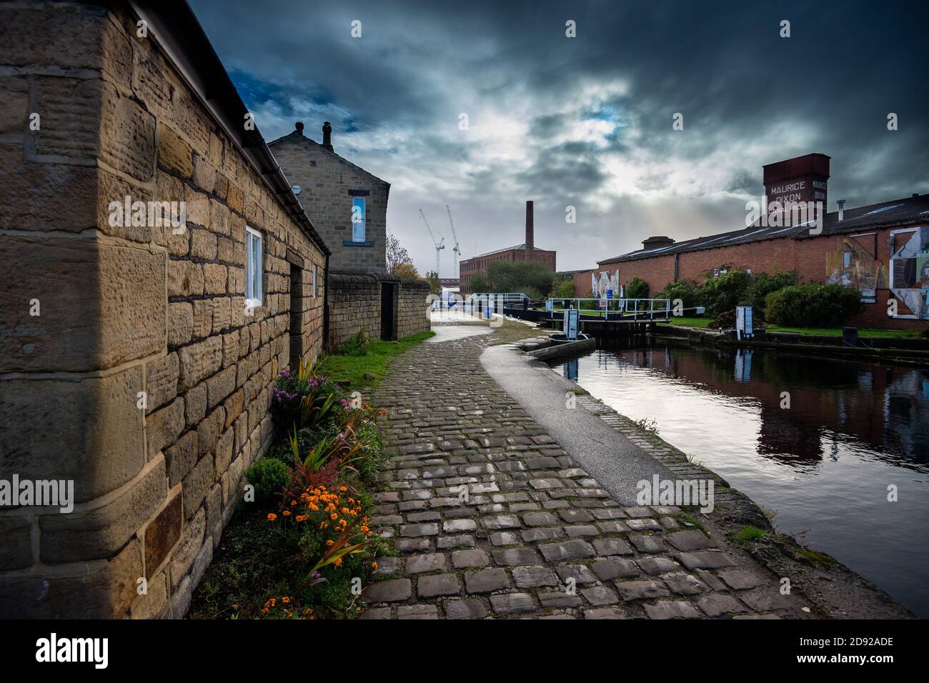 Oddy schlösser auf der Leeds nach Liverpool Canal, Leeds, West Yorkshire, England Stockfoto