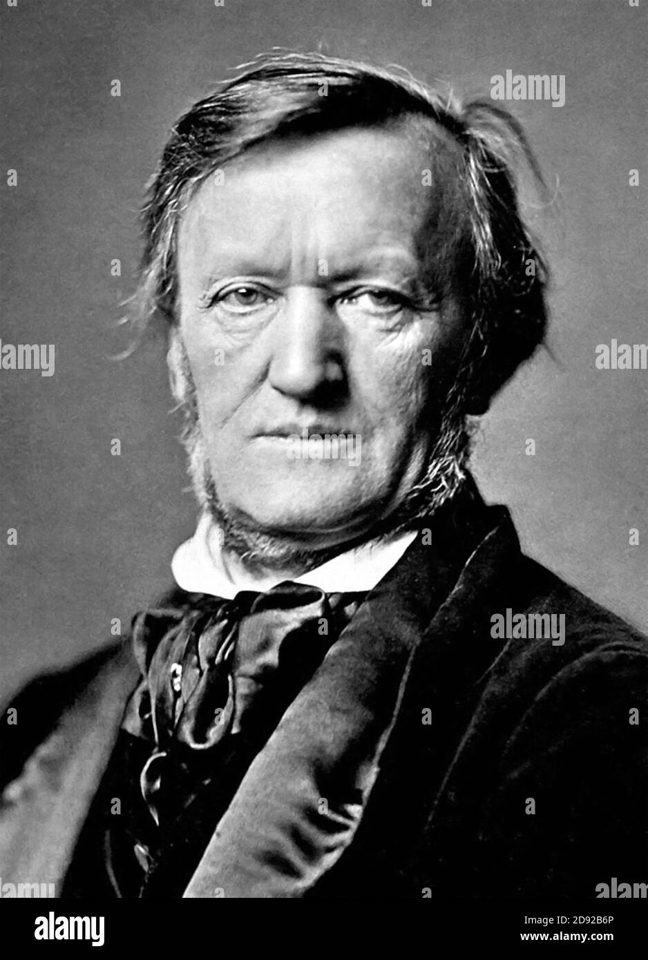 Richard Wagner. Porträt des deutschen Komponisten Wilhelm Richard Wagner (1813-1883) von Franz Hanfstaengl, 1871 Stockfoto